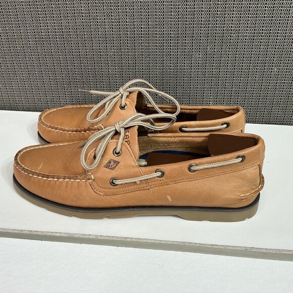 Sperry Top Sider Loafer Sahara Men's Size 10M Brown Leather Lace Up Breathable - Picture 1 of 8